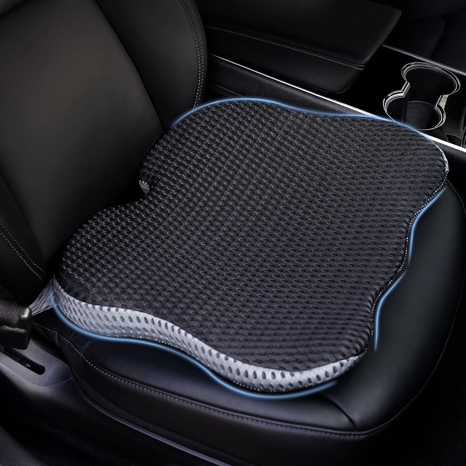 Car Seat Cushion for Car Seat Driver, Memory Foam Car Seat Wedge Cushion for Driving Chair, Truck Seat Cushion Adult Car Booster Seat for Short People Car Cushions Back Sciatica Tailbone Pain Relief