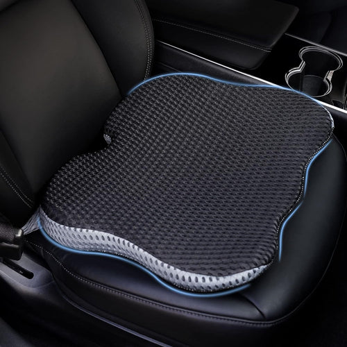 Car Seat Cushion for Car Seat Driver, Memory Foam Car Seat Wedge Cushion for Driving Chair, Truck Seat Cushion Adult Car Booster Seat for Short People Car Cushions Back Sciatica Tailbone Pain Relief