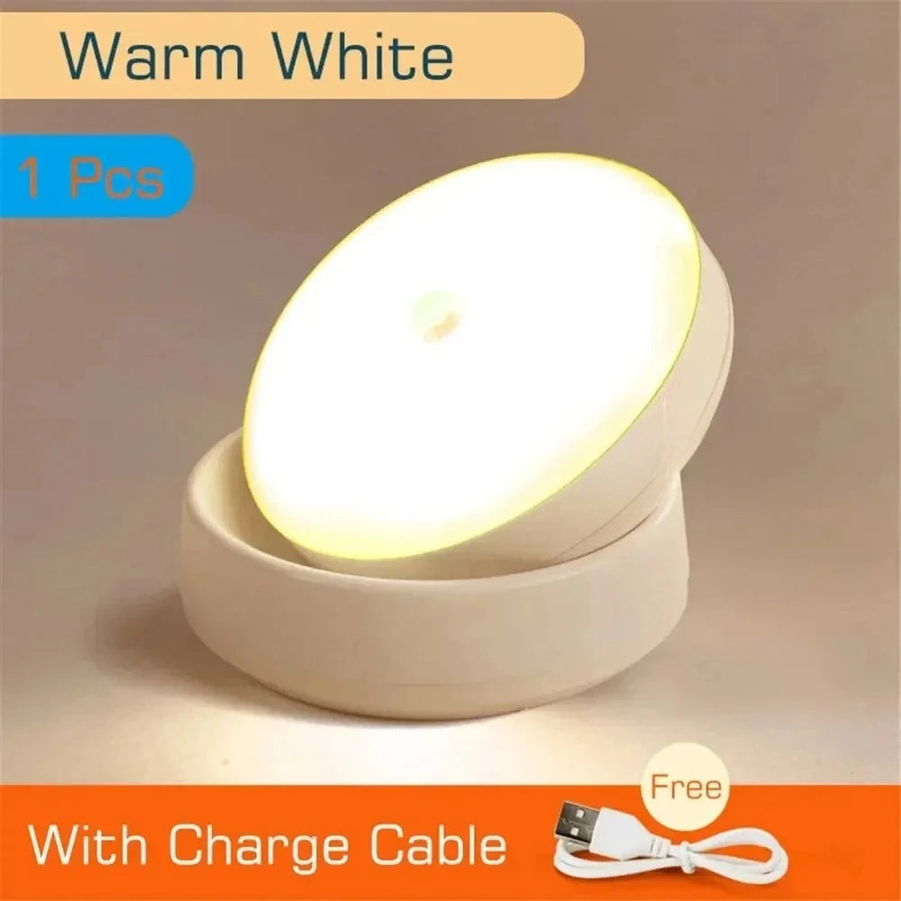 Smart Motion Sensor  Night Light - Hands -Free LED Lighting for any room (USB Rechargeable)