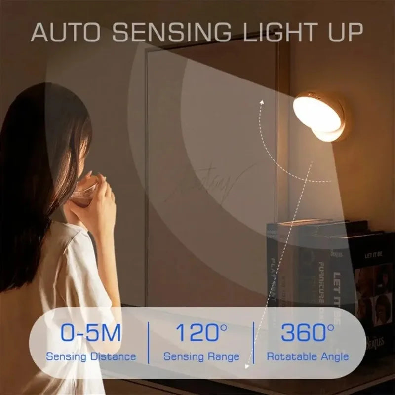 Smart Motion Sensor  Night Light - Hands -Free LED Lighting for any room (USB Rechargeable)