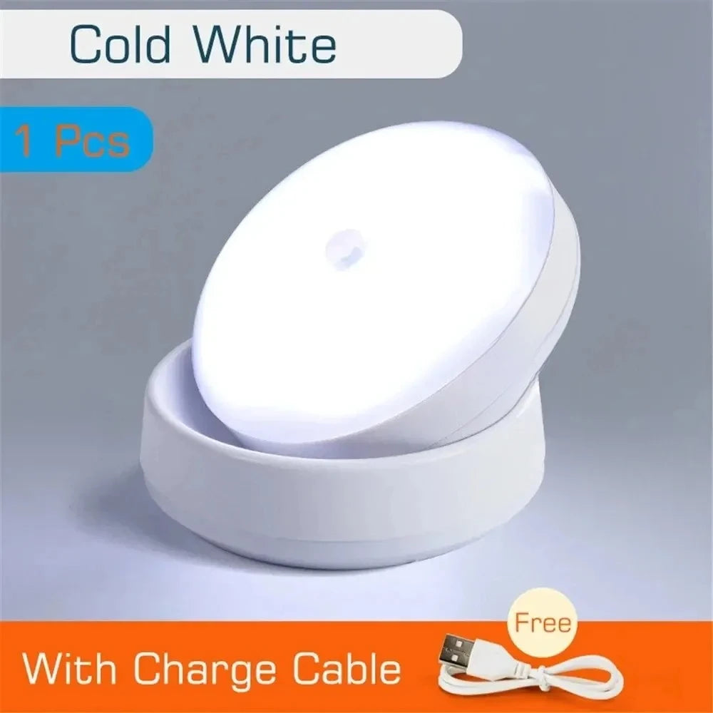 Smart Motion Sensor  Night Light - Hands -Free LED Lighting for any room (USB Rechargeable)