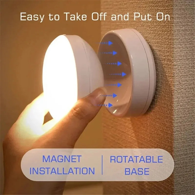 Smart Motion Sensor  Night Light - Hands -Free LED Lighting for any room (USB Rechargeable)
